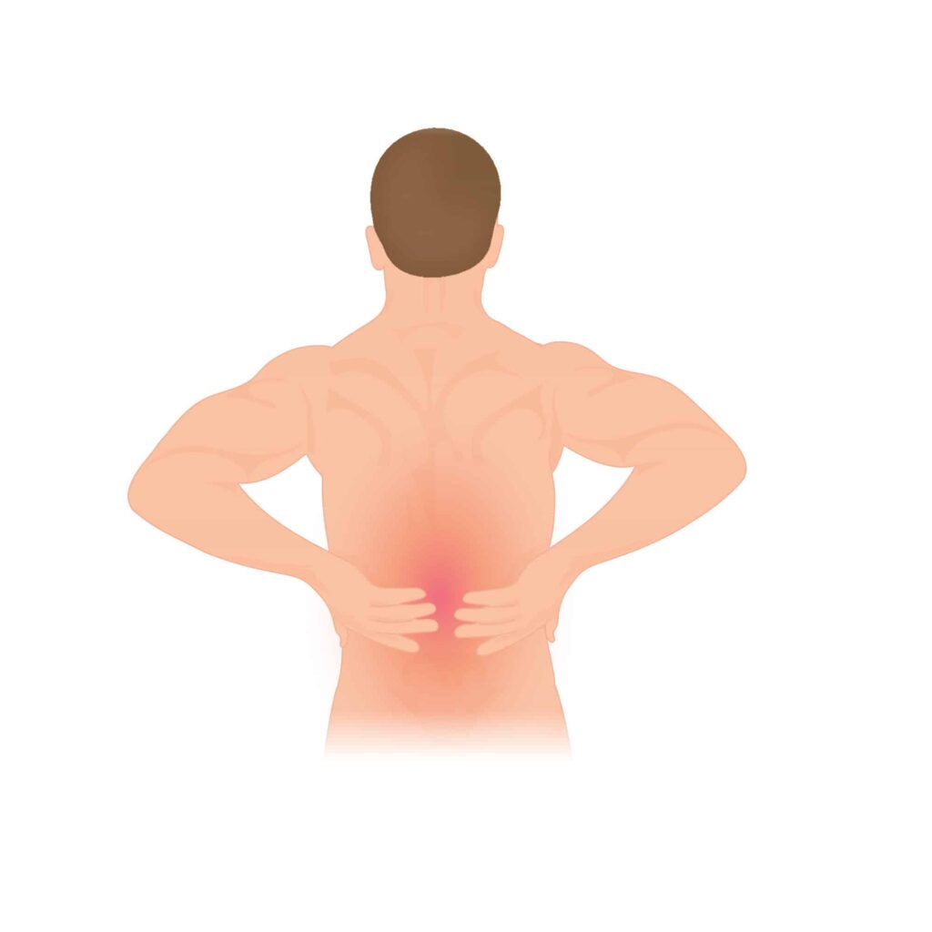 Man suffering from back pain